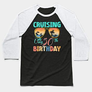 50Th Birthday Cruise Squad Gifts 2024 Matching Party Family Baseball T-Shirt